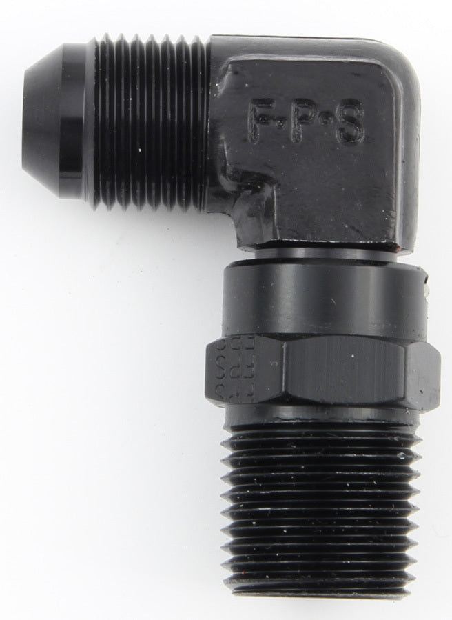 #6 x 3/8 MPT 90 Deg Swivel Adapter Black Online now