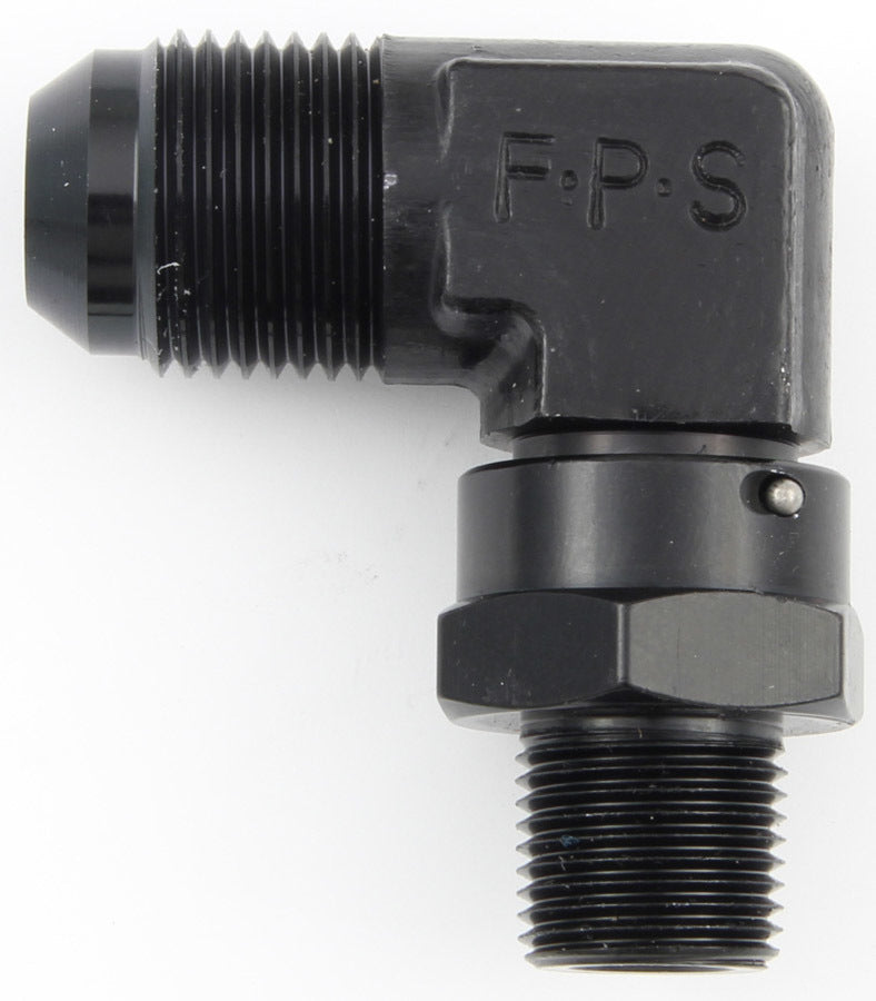 #8 x 1/4 MPT 90 Deg Swivel Adapter Black Online