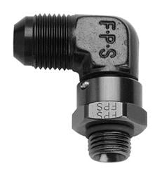 #8 x 3/4-16 90 Deg Swivel Adapter Black Online now