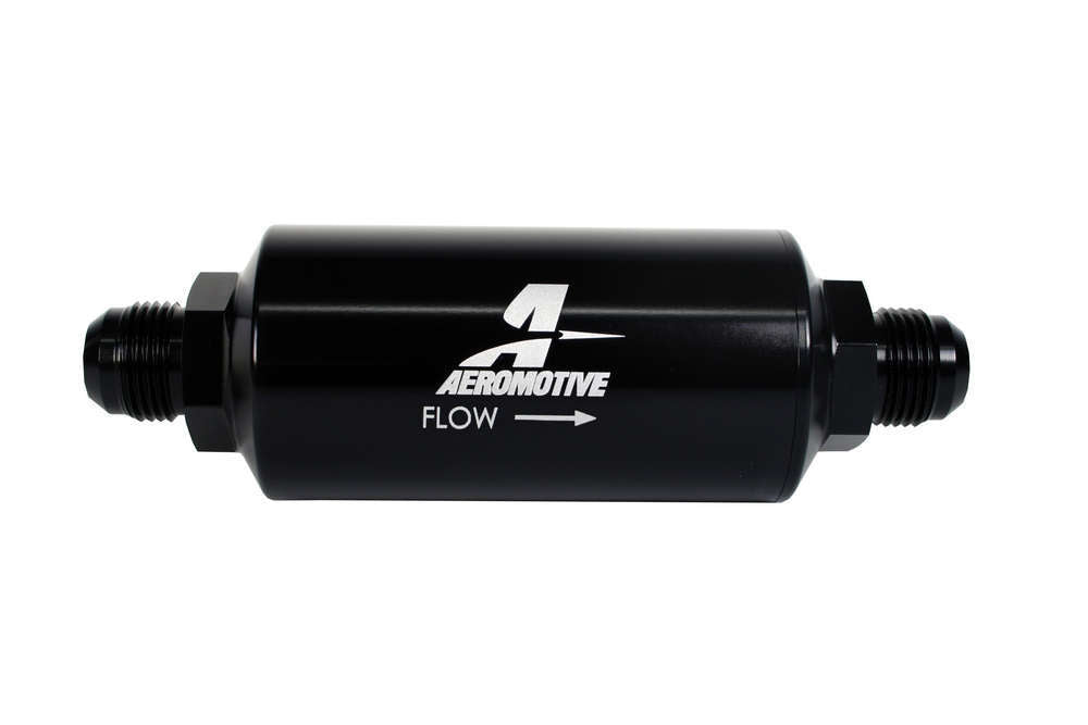 10an Inline Fuel Filter 100 Micron 2in OD Black on Sale