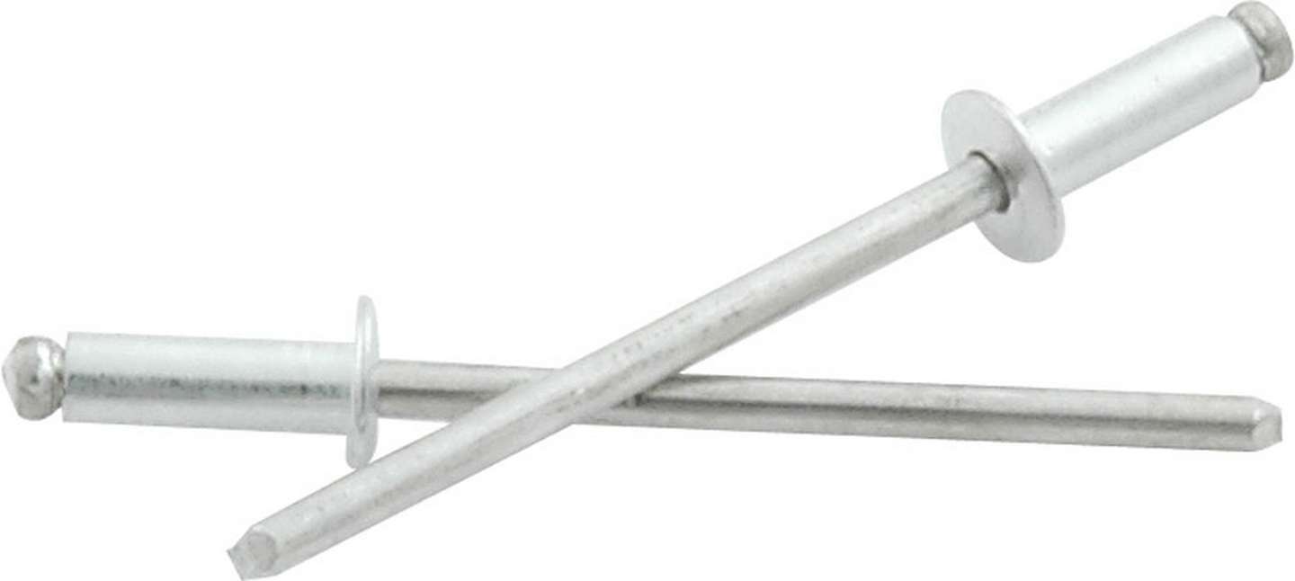 1/8in Alum Rivet Silver 500Pk  1/8in-1/4in Fashion