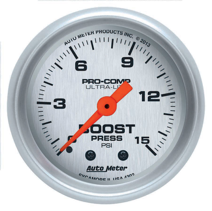 2-1/16 U/L Boost Gauge 0-15psi Online Hot Sale