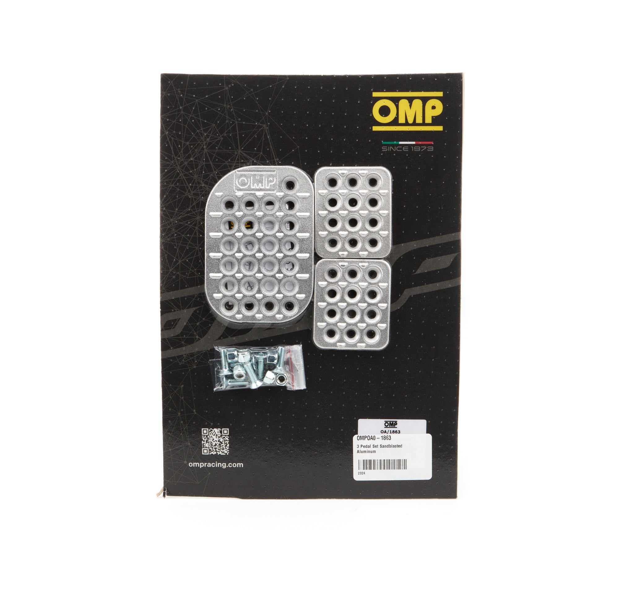 3 Pedal Set Sandblasted Aluminum on Sale