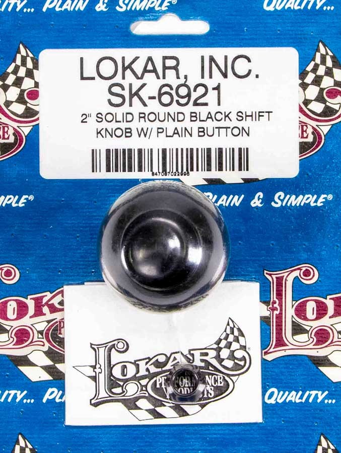 2in Shift Knob Solid Round Black w/Button Online now