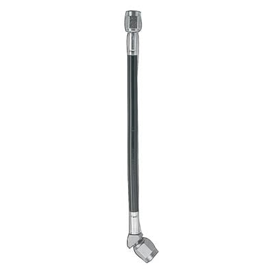 3an Black Covered PTFE Hose 16in OAL Str/45 Deg Fashion