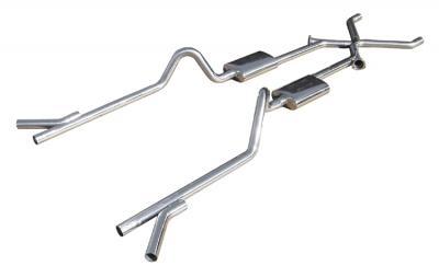 55-57 Chevy 2.5 Exhaust w/X-Pipe Hot on Sale