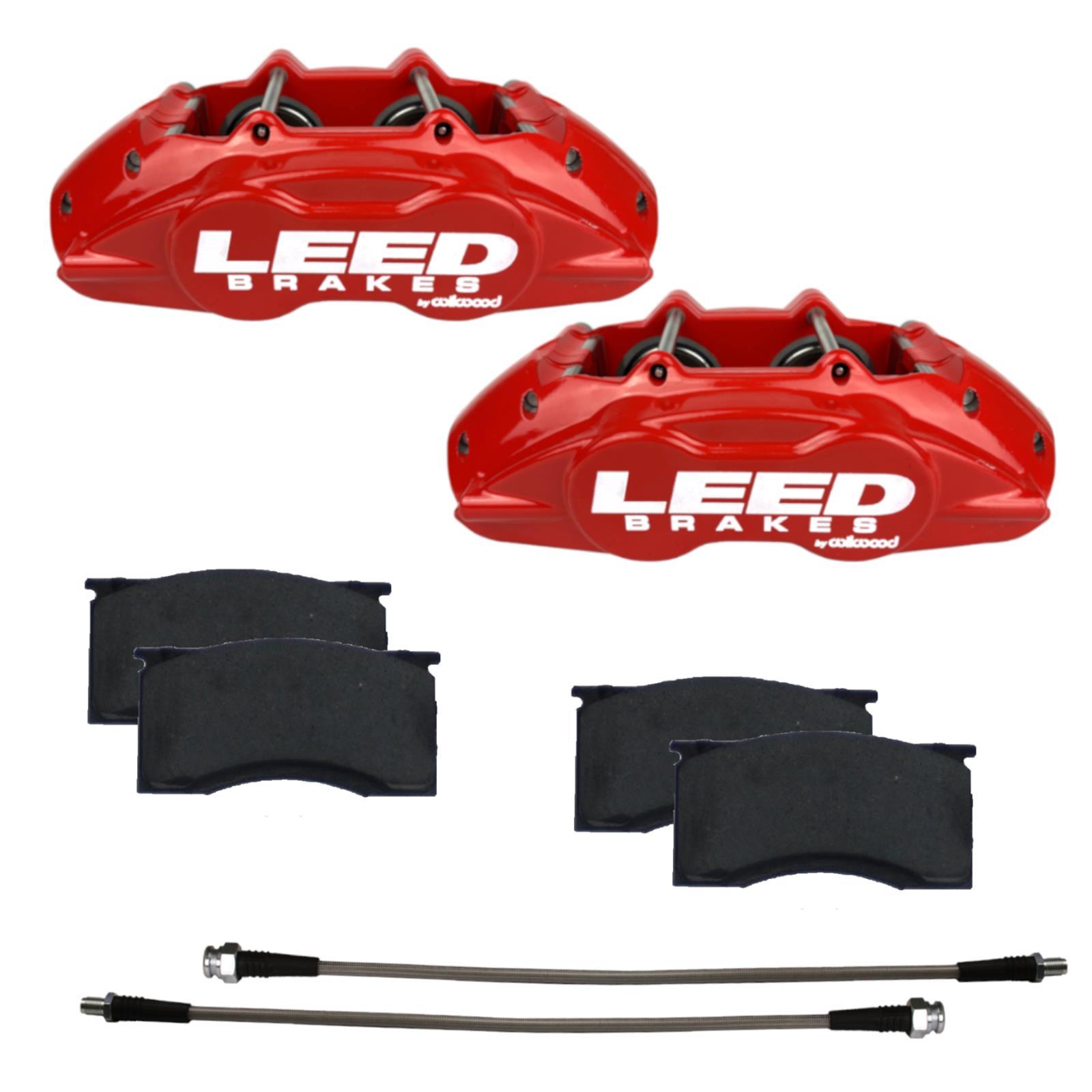 64-67 Mustang Brake Caliper/Pad Kit Red Discount