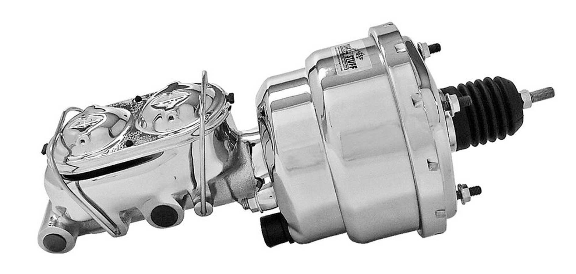 7in Brake Booster Chrome w/2071 Master Cylinder Supply
