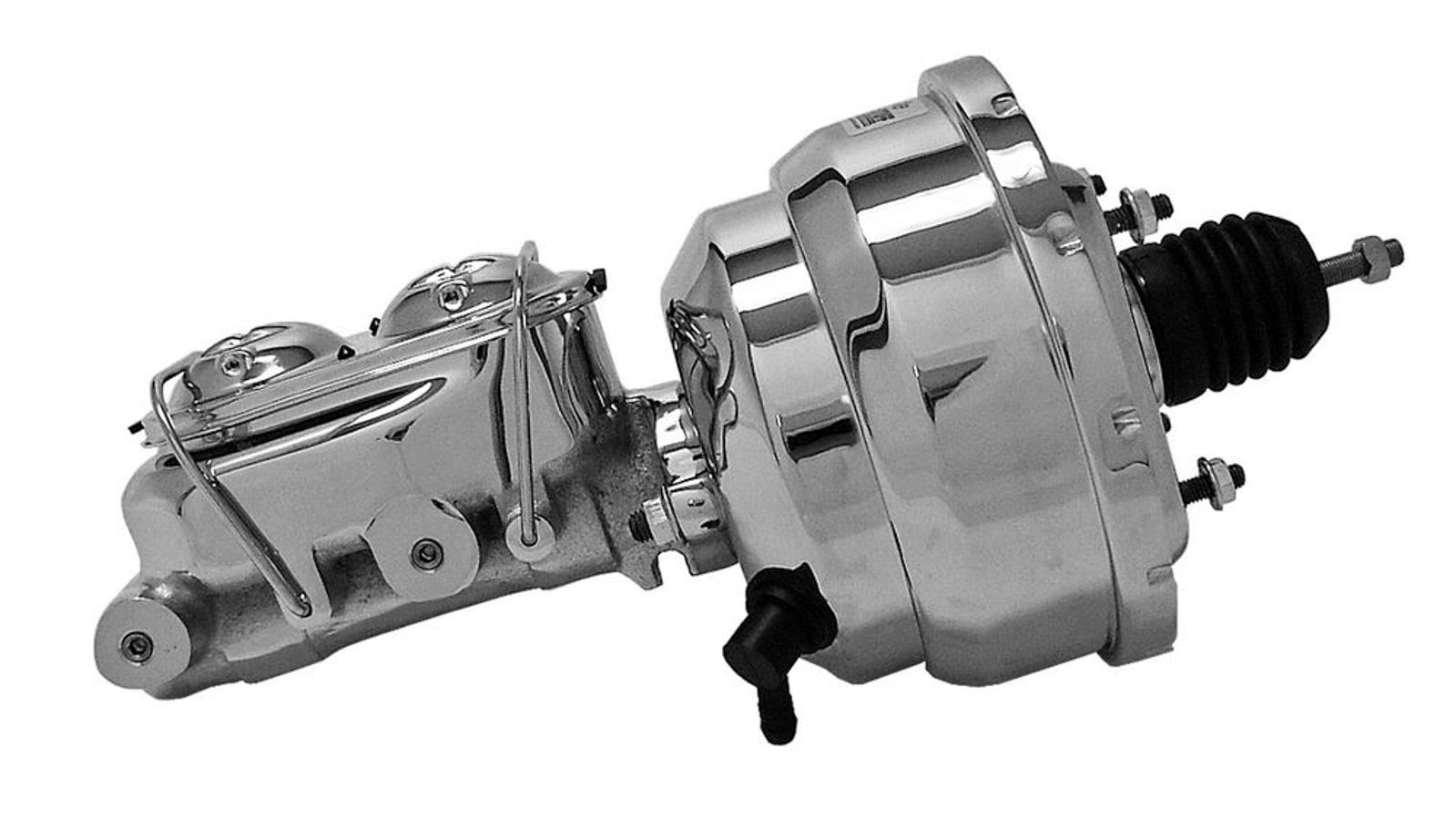 8in Brake Booster Chrome w/2018NA Master Cylinder Hot on Sale