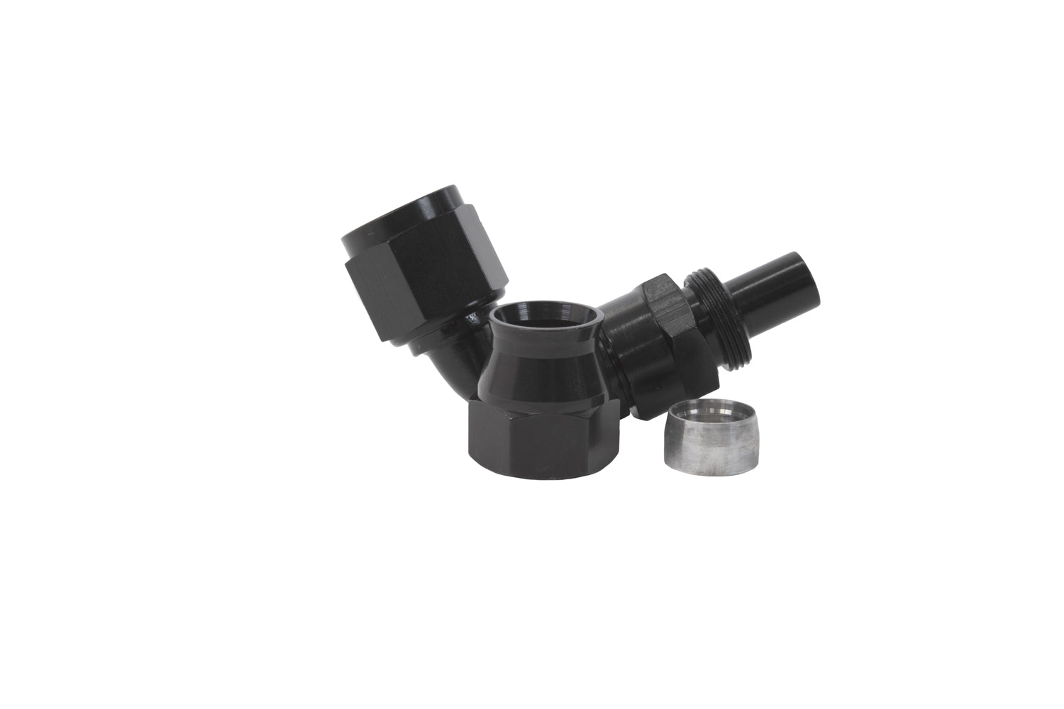 8an 90-Deg PTFE Hose End Black Anodized on Sale