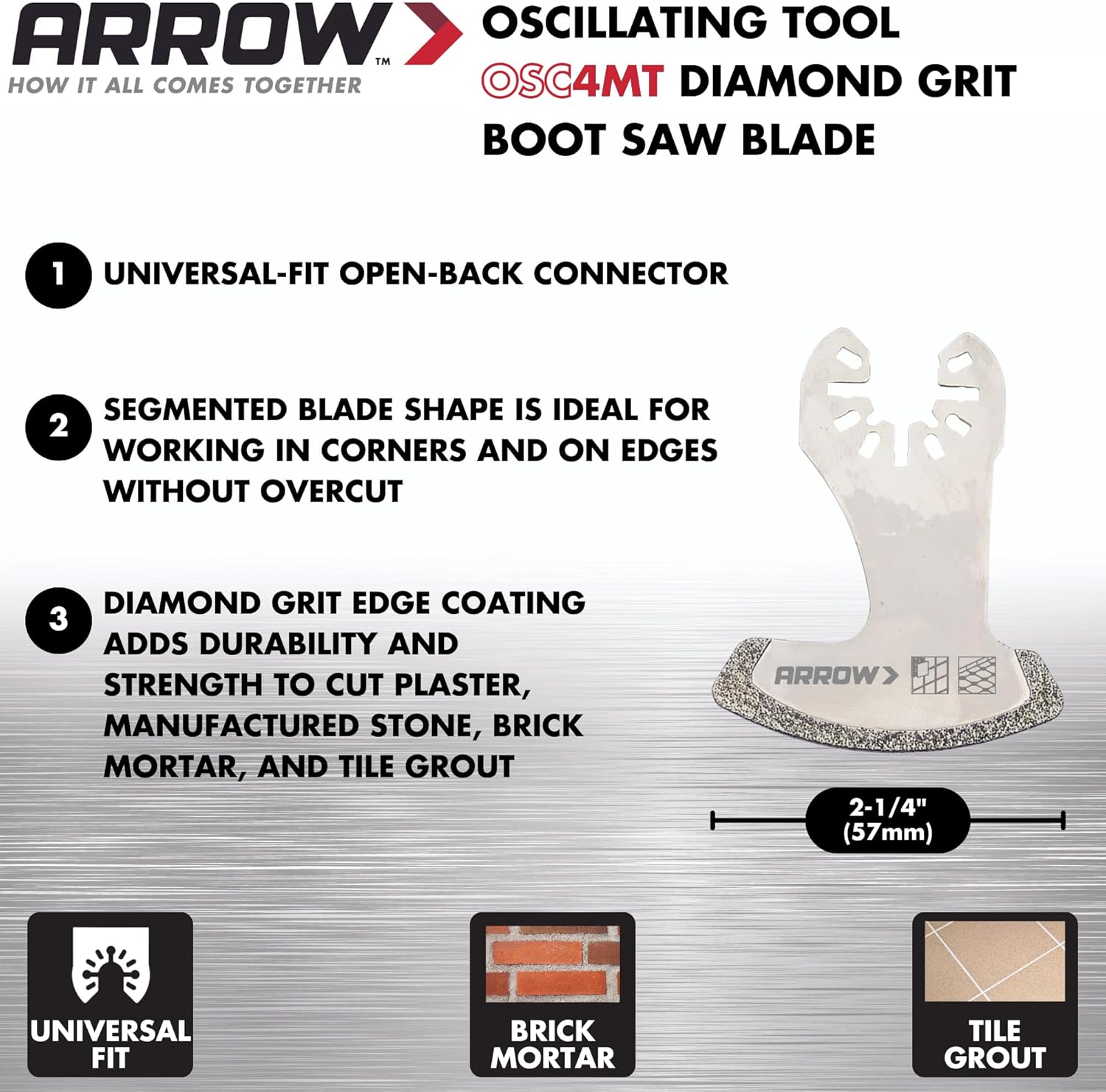 Arrow OSC4MT 2-1/4″ Diamond Grit Segment Boot Blade Discount
