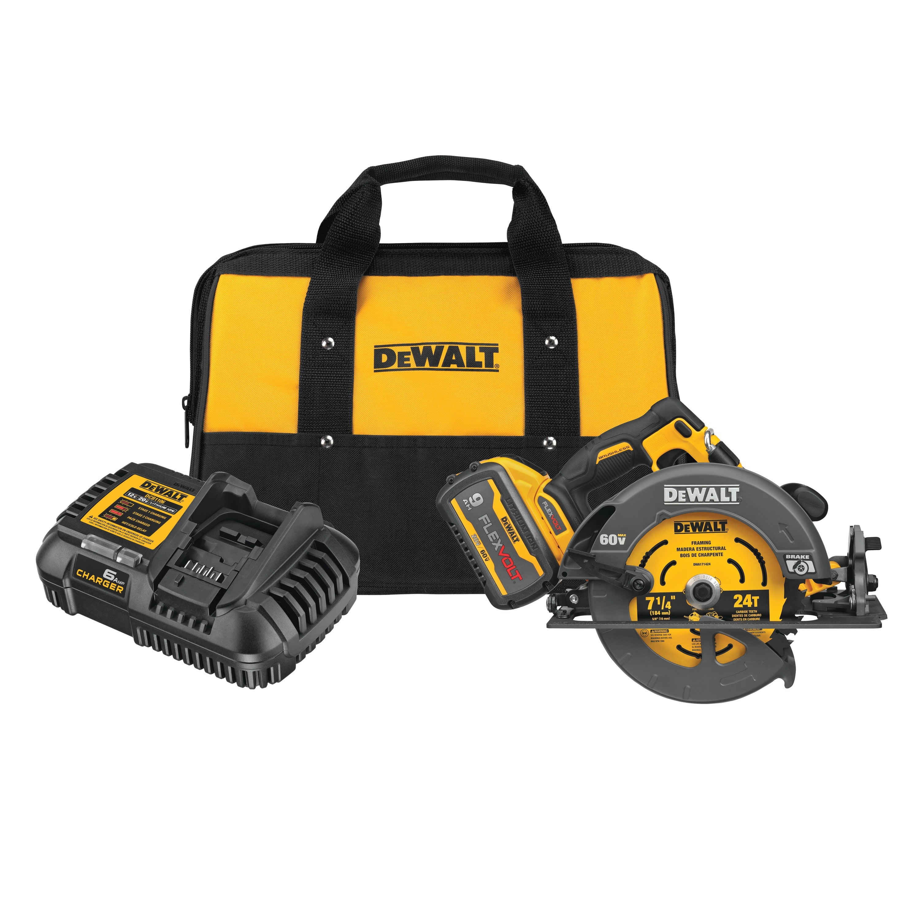 DeWalt DCS578X1 Flexvolt 60V MAX Brushless 7-1/4″ Cordless Circular Saw Kit with Brake Sale