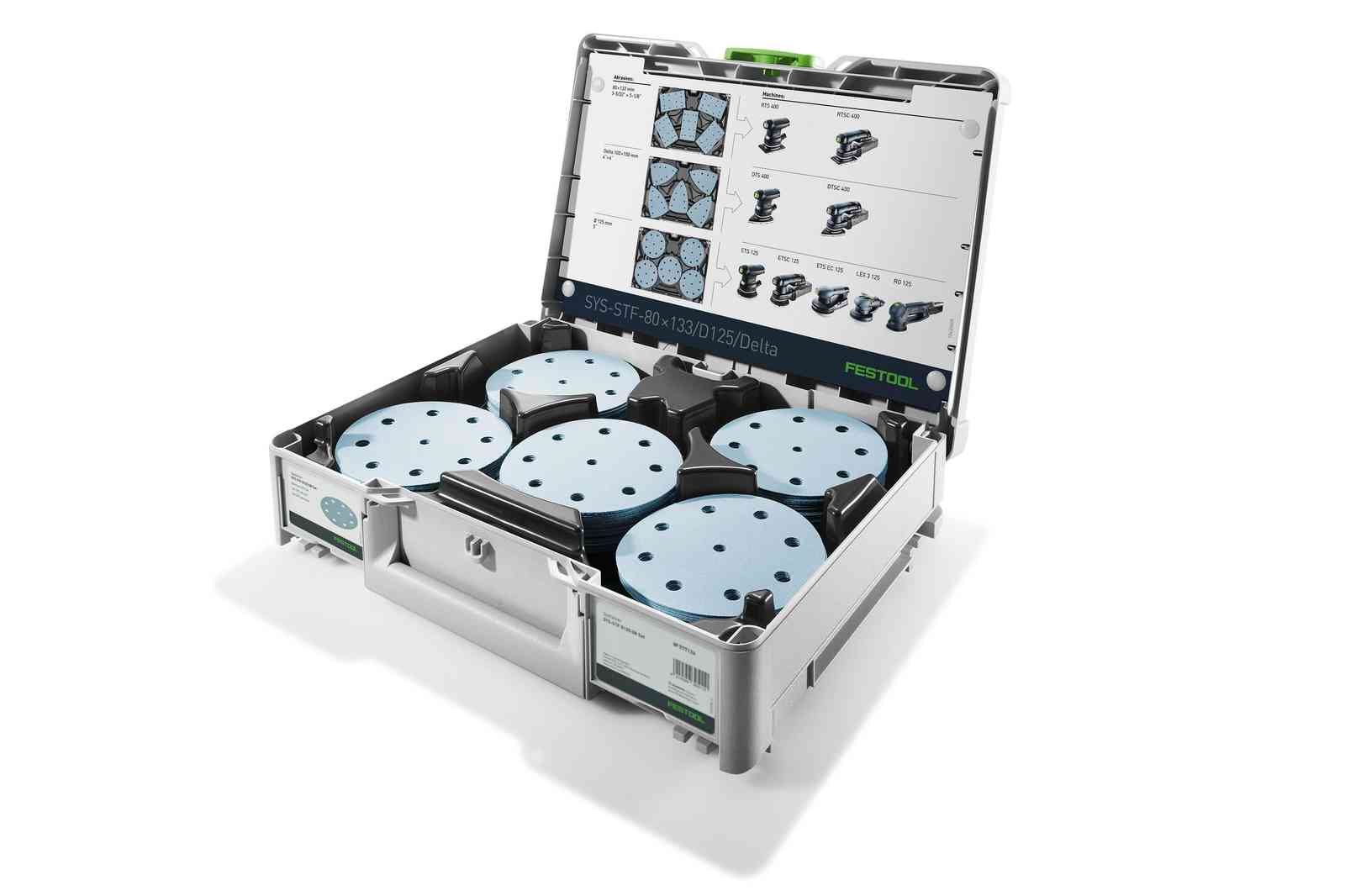 Festool 577126 SYS-STF D125 GR Set Systainer3 Abrasive Set Online Hot Sale