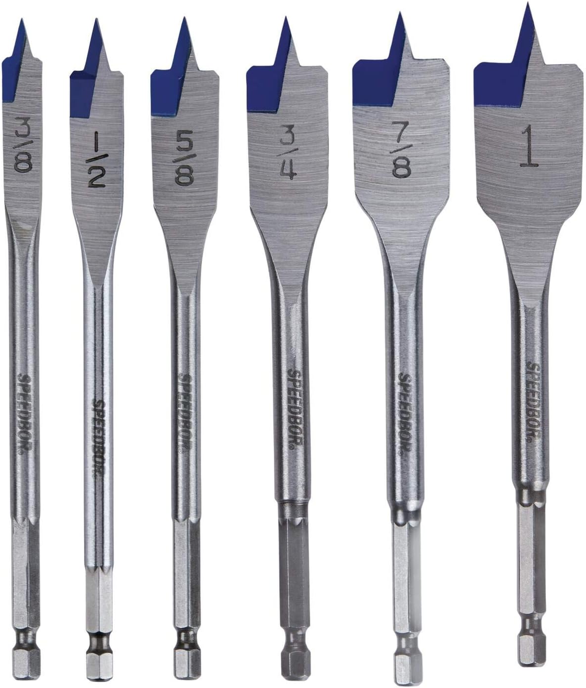 Irwin 88886 6 Piece SPEEDBOR Spade Wood Drill Bit Set Sale