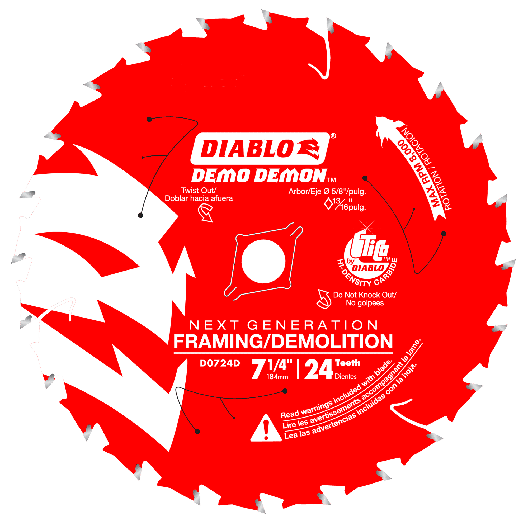Diablo D0724DA 7-1/4″ x 24-Tooth Framing/Demolition Saw Blade Hot on Sale