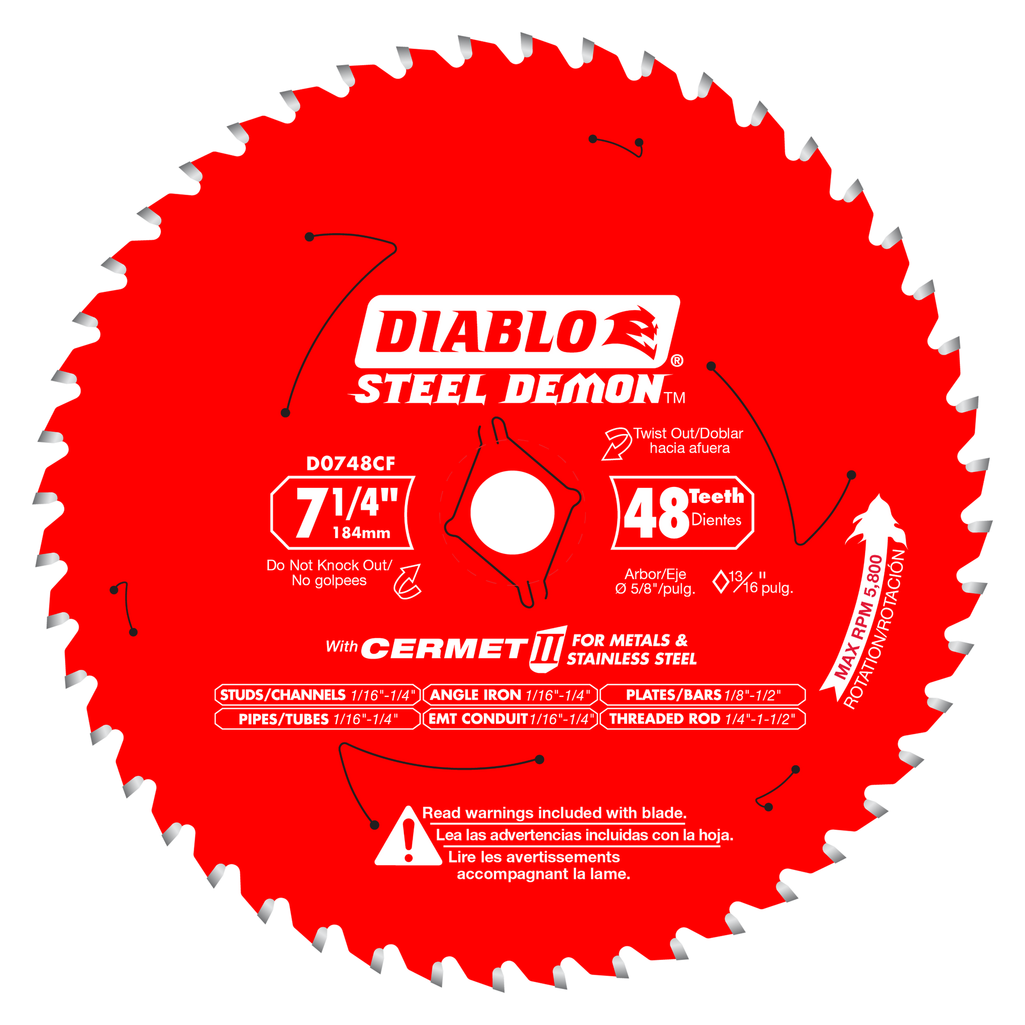 Diablo D0748CFX 7-1/4″ Steel Demon Cermet II Saw Blade Fashion