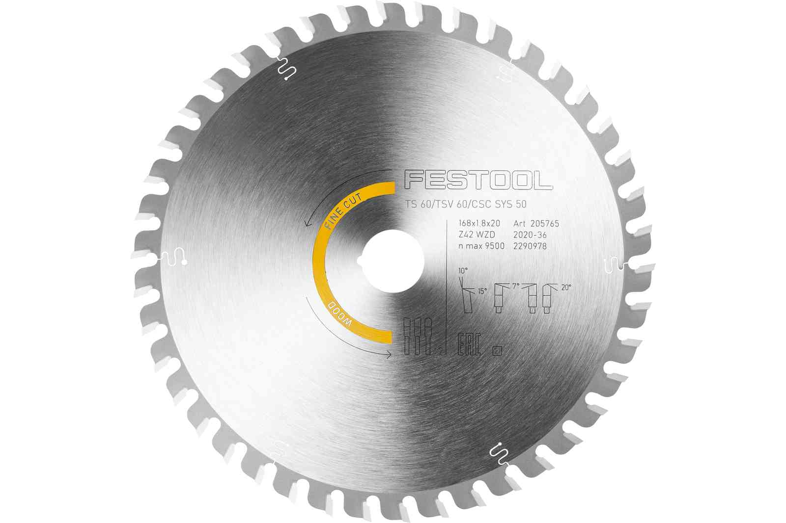 Festool 205772 WOOD FINE CUT HW 168mm Saw Blade Discount