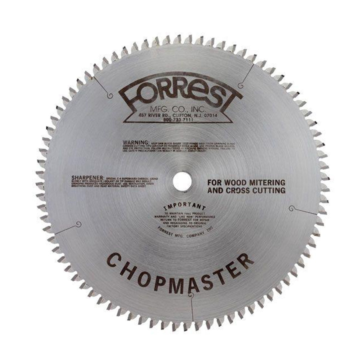 Forrest CM12806115 12″ Chop Master Saw Blade Online Sale