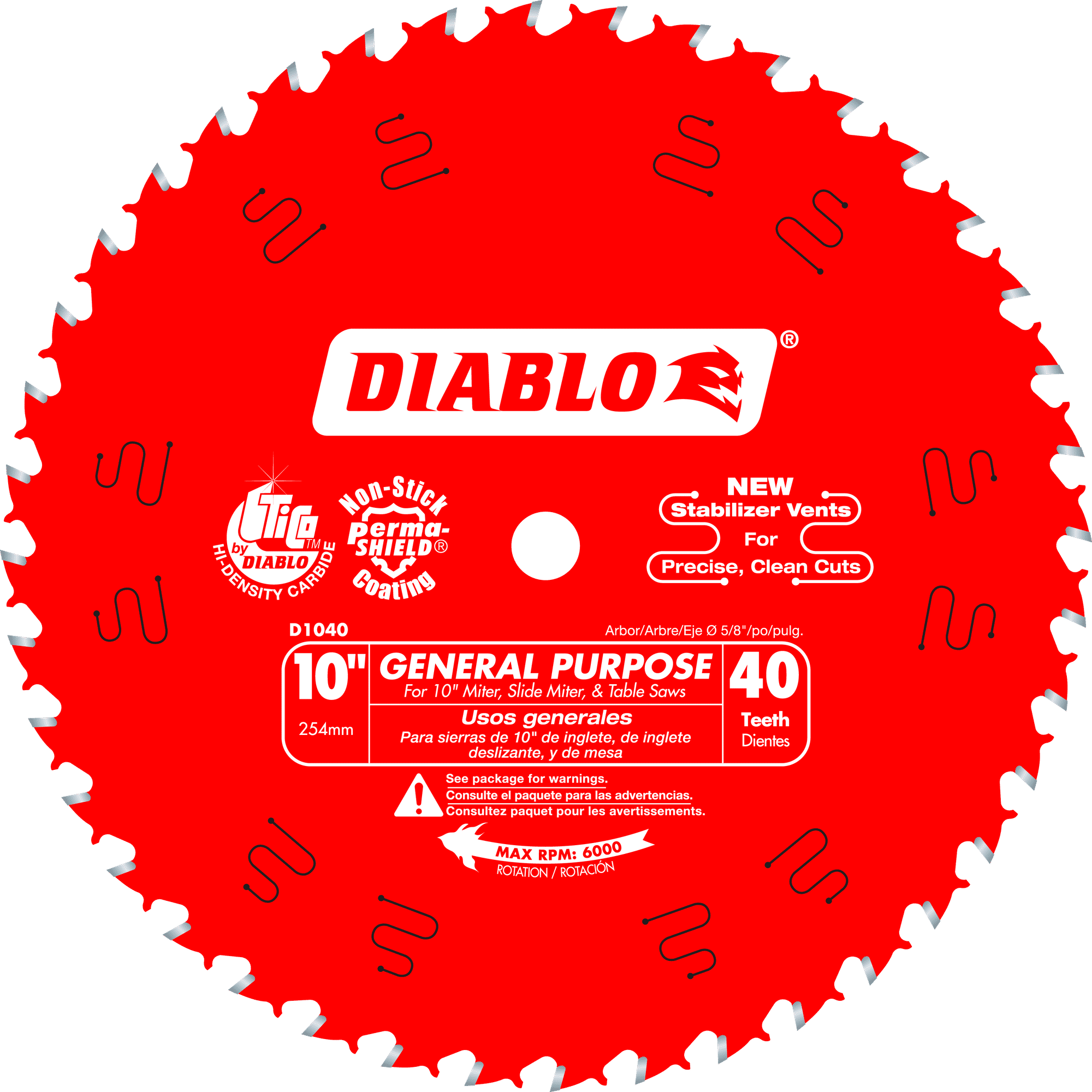 Diablo D1040X 10″ x 40-Tooth General Purpose Saw Blade Sale