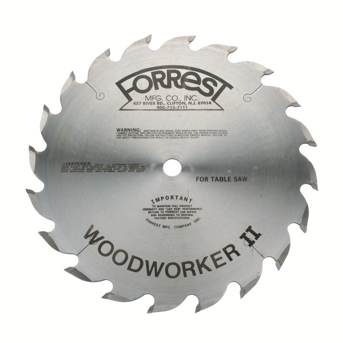 Forrest WW10206125 10″ Customized Woodworker II Saw Blade Online