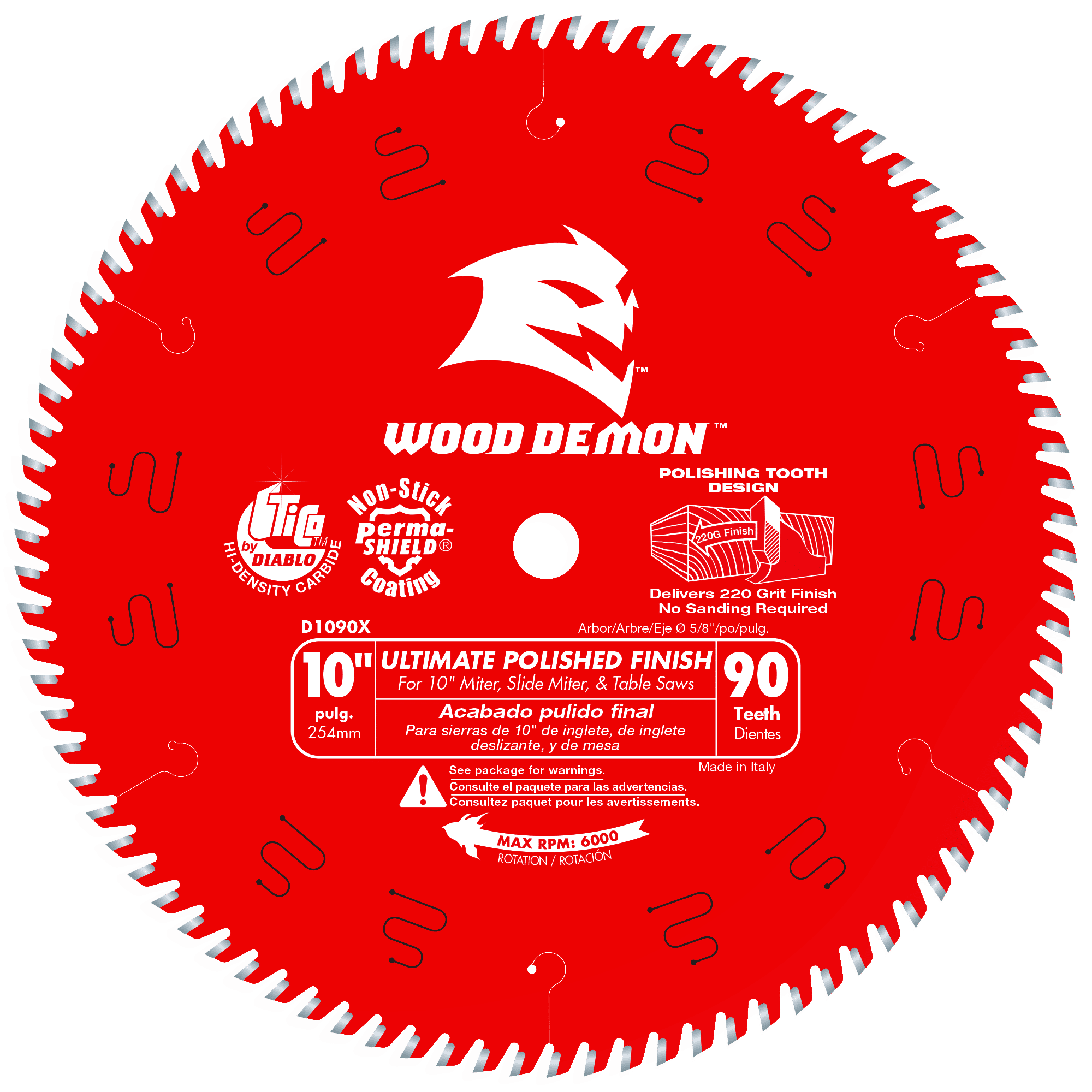Diablo D1090X 10″ x 90-Tooth Ultimate Polished Finish Saw Blade Fashion