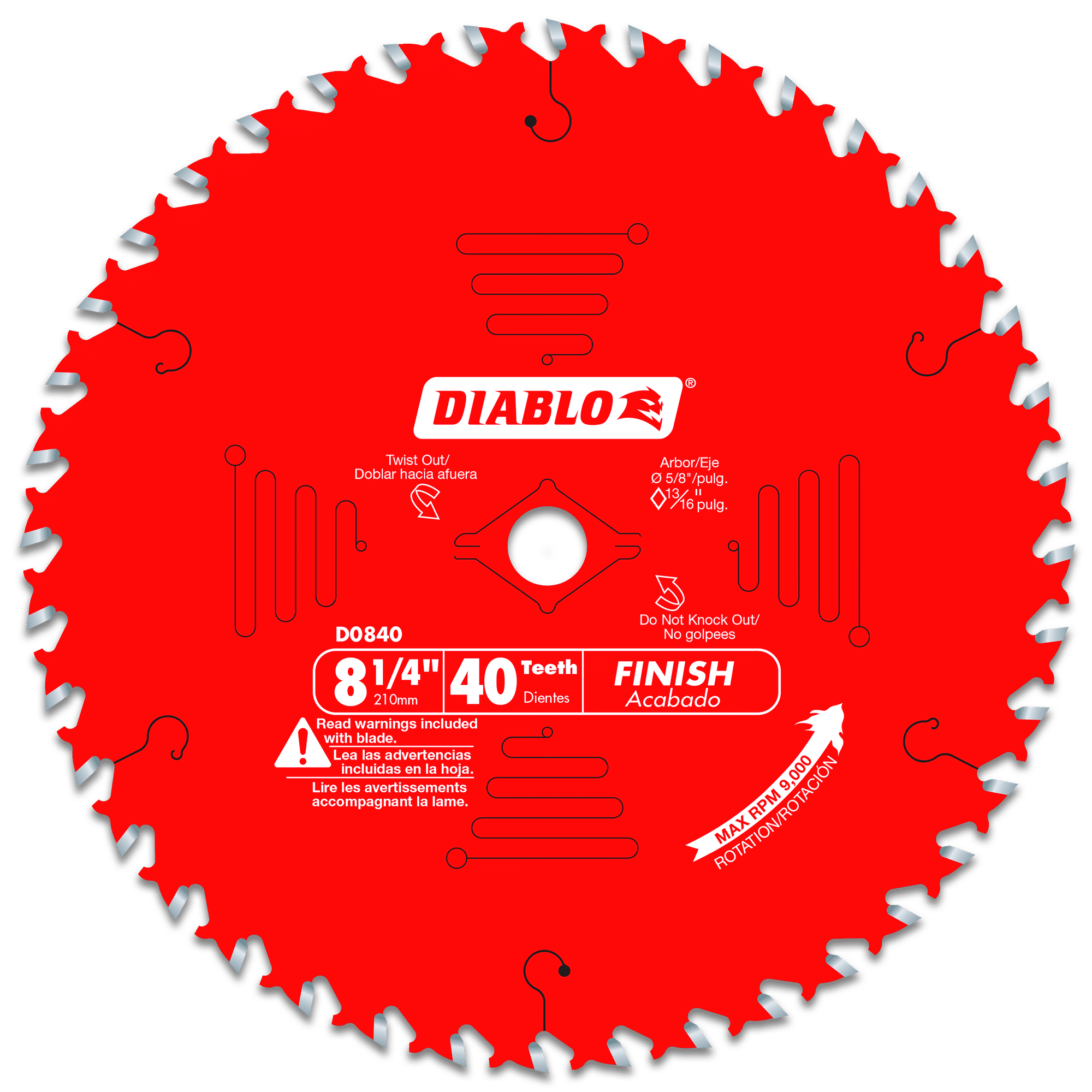 Diablo D0840X 8-1/4″ x 40-Tooth Finish Saw Blade on Sale