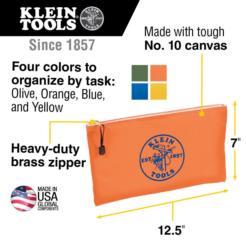Klein 5140 Canvas Tool Pouch 4-Pack Online Sale
