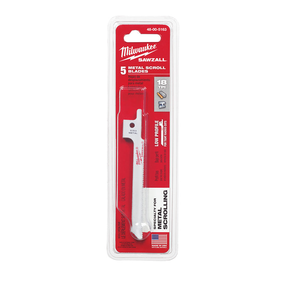 Milwaukee 3-5/8″ x 18 TPI Metal Scroll Cutting Sawzall Blades Discount