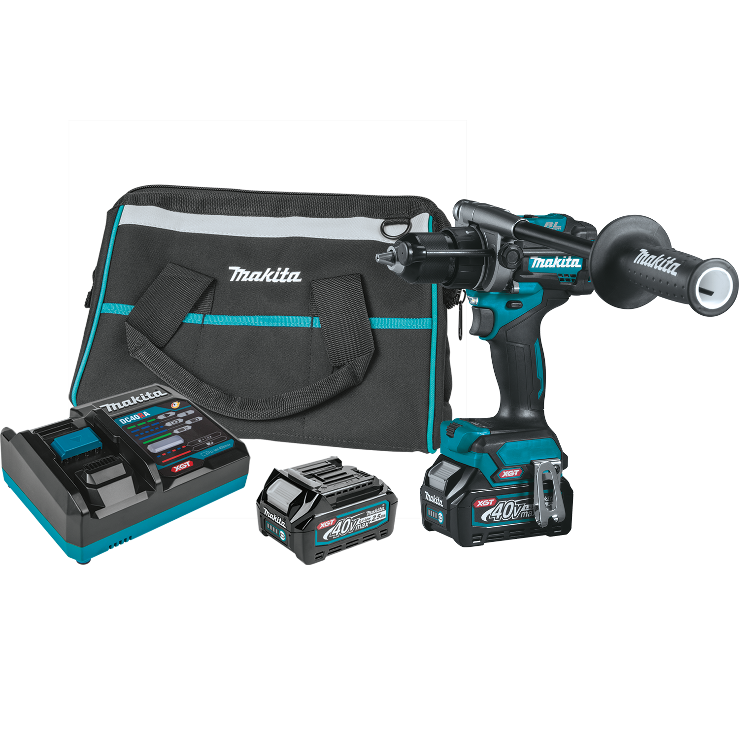 Makita GPH01D 40V Max XGT Brushless Cordless 1/2″ Hammer Driver-Drill Kit Supply