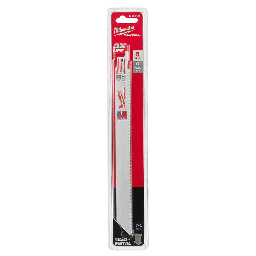 Milwaukee 9″ x 14 TPI Metal Cutting Sawzall Blades Fashion
