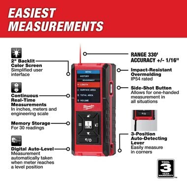 Milwaukee 48-22-9803 330′ Laser Distance Meter Online