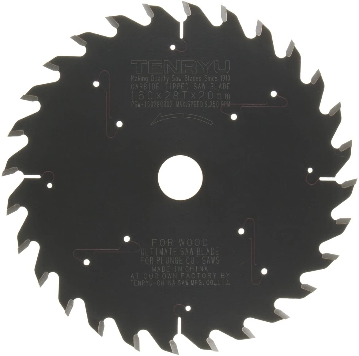 Tenryu PSW-16028CBD2 160mm Plunge-Cut Saw Blade Online Sale