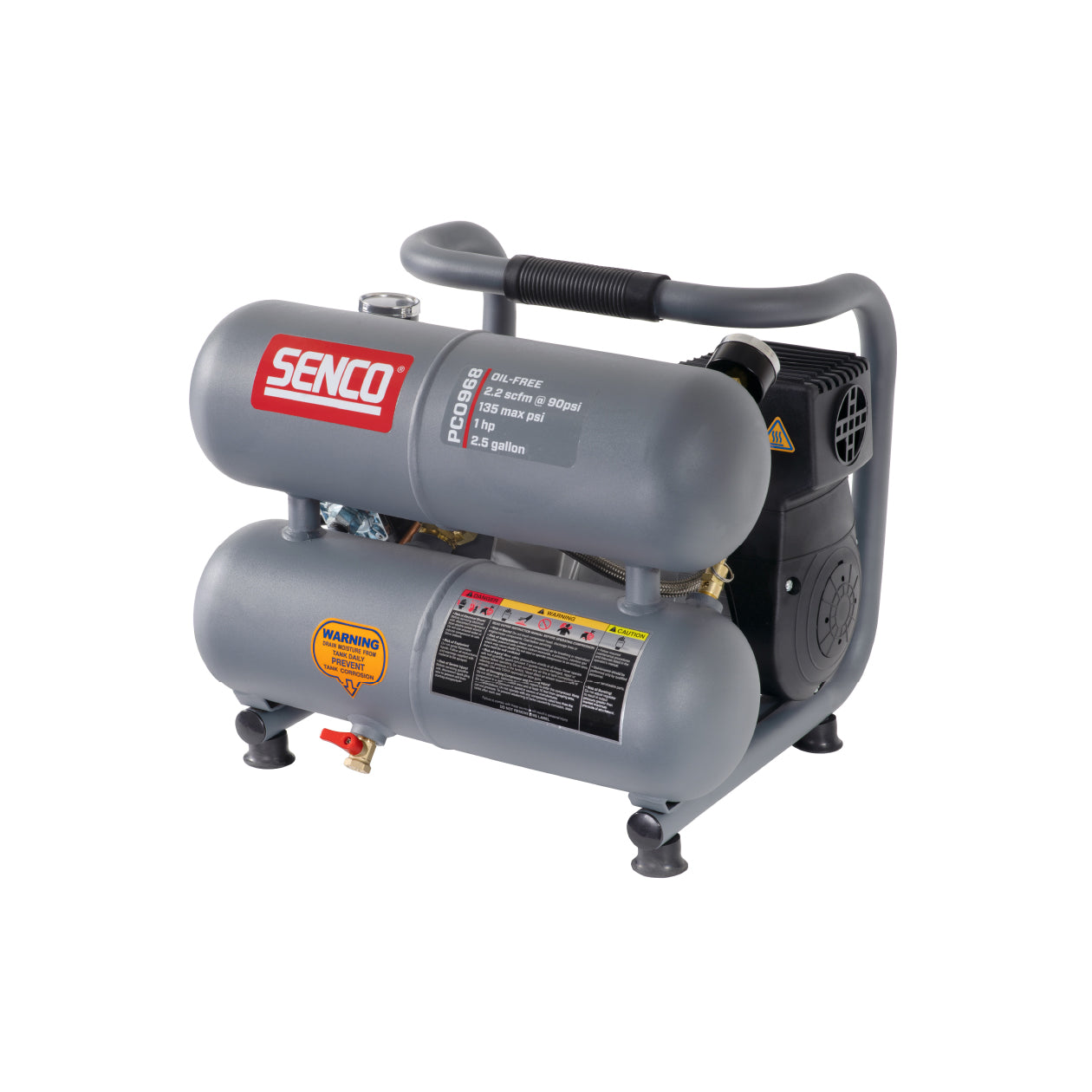 Senco PC0968 1 HP, 2-1/2 Gallon Twin Tank Air Compressor Online
