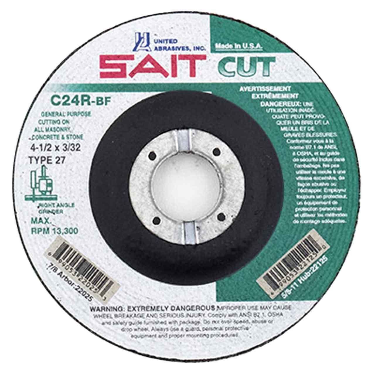 United Abrasives – Sait 22025 4-1/2″ x 3/32″ Concrete Cutting Wheel Fashion