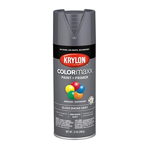 12 oz Krylon K05539007 Smoke Gray COLORmaxx Paint & Primer Spray Paint, Gloss Online Hot Sale