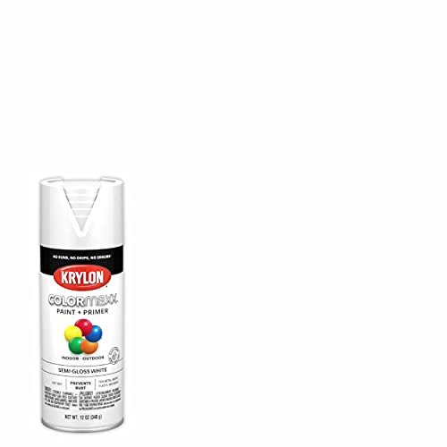 12 oz Krylon K05580007 White COLORmaxx Paint & Primer Spray Paint, Semi-Gloss Sale