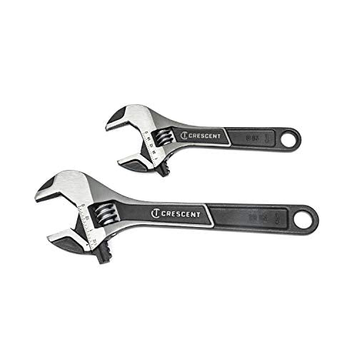 CRESCENT 2 Pc. Wide Jaw Adjustable Wrench Supply