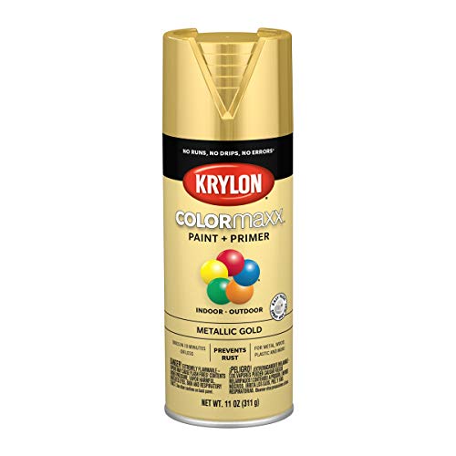 12 oz Krylon K05588007 COLORmaxx Gold Paint & Primer Spray Paint, Metallic on Sale