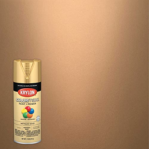 12 oz Krylon K05588007 COLORmaxx Gold Paint & Primer Spray Paint, Metallic on Sale
