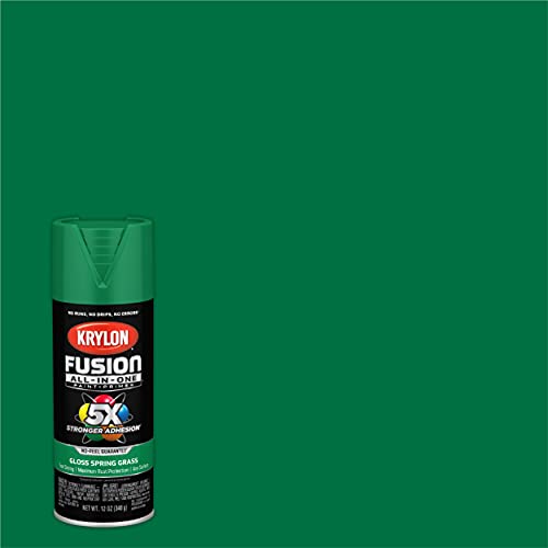 12 oz Krylon K02724007 Spring Grass Fusion All-In-One Paint & Primer Spray Paint, Gloss Online Hot Sale