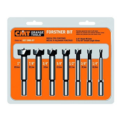 CMT 537.000.07 7-Piece Forstner Bit set, 1/4-3/8-1/2-5/8-3/4-7/8-1 Diameters, 3/8-Inch Shank Online Sale