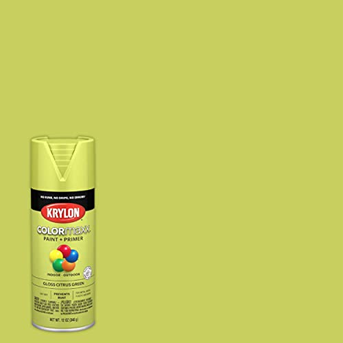 12 oz Krylon K05512007 Citrus Green COLORmaxx Paint & Primer Spray Paint, Gloss Sale