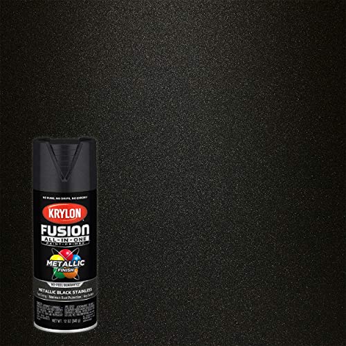 12 oz Krylon K02790007 Black Stainless Fusion All-In-One Paint & Primer Spray Paint, Metallic Sale