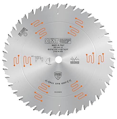 CMT Low Noise & Chrome Coated 10″ x T40 Saw Blade Hot on Sale
