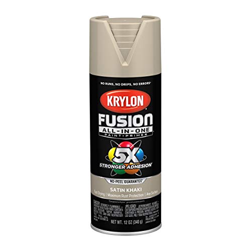 12 oz Krylon K02740007 Khaki Fusion All-In-One Paint & Primer Spray Paint, Satin Discount