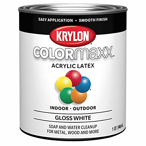 1 qt Krylon K05625007 White COLORmaxx Paint & Primer, Gloss Discount
