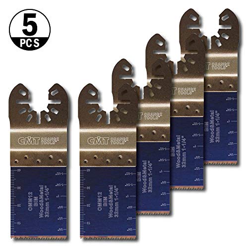 CMT OMM12-X5 5 Pcs Plunge & Flush-Cut Blade for Wood & Metal Quick Release Oscillator Multicutter, Online