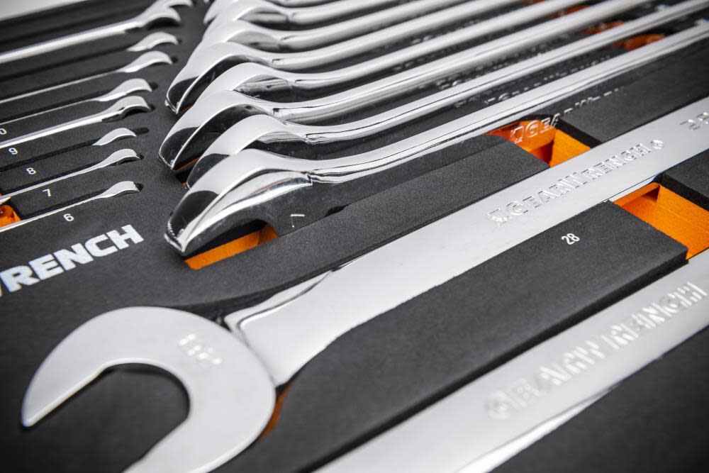 GEARWRENCH 24 Piece 12 Point Long Pattern Combination Metric Wrench Set in Foam Storage Tray | GWMSCWL12MM Online Hot Sale
