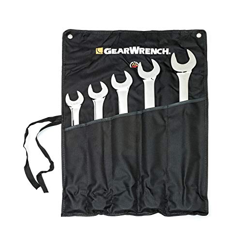 GEARWRENCH 7-Piece 12 Pt. Tool Roll with Long Pattern Combination SAE Wrench Set Supply