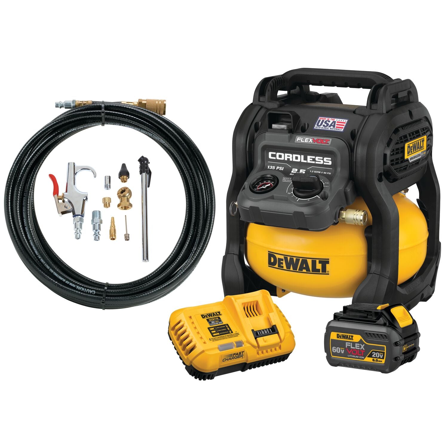 DeWALT 60V MAX FlexVolt 2.5-Gallon Cordless Air Compressor Kit Hot on Sale